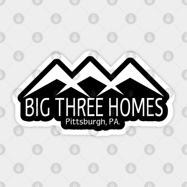 Big Three Homes (White) Sticker by AlienClownThings